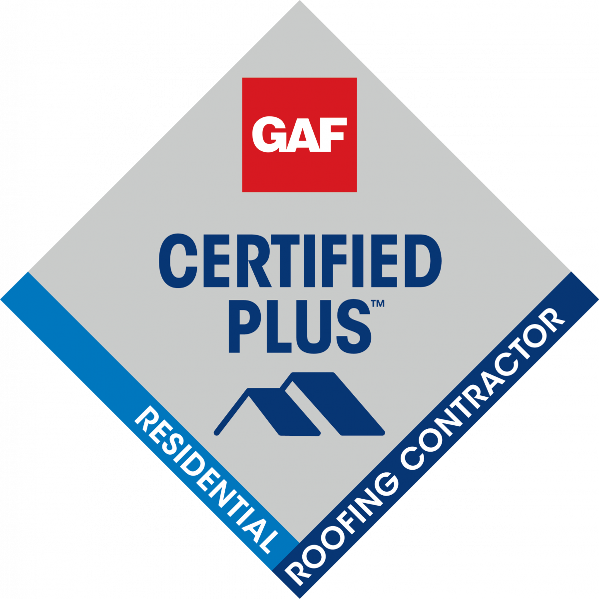 GAF Certified Plus Residential Roofing Contractor logo