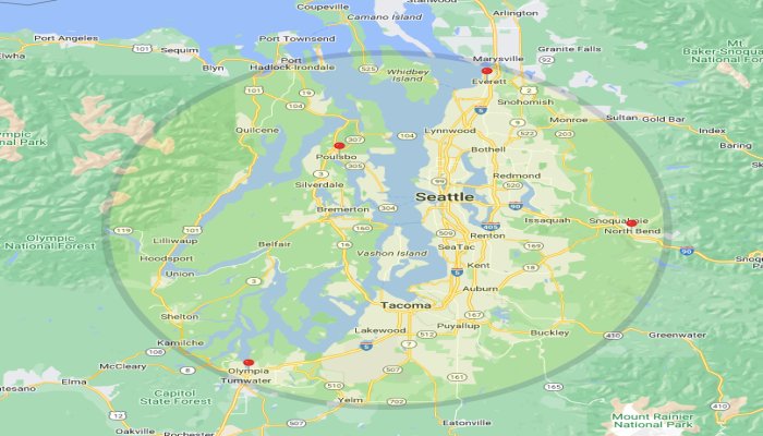 Radius Map of Service Area